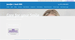 Desktop Screenshot of jenniferlscottdds.com